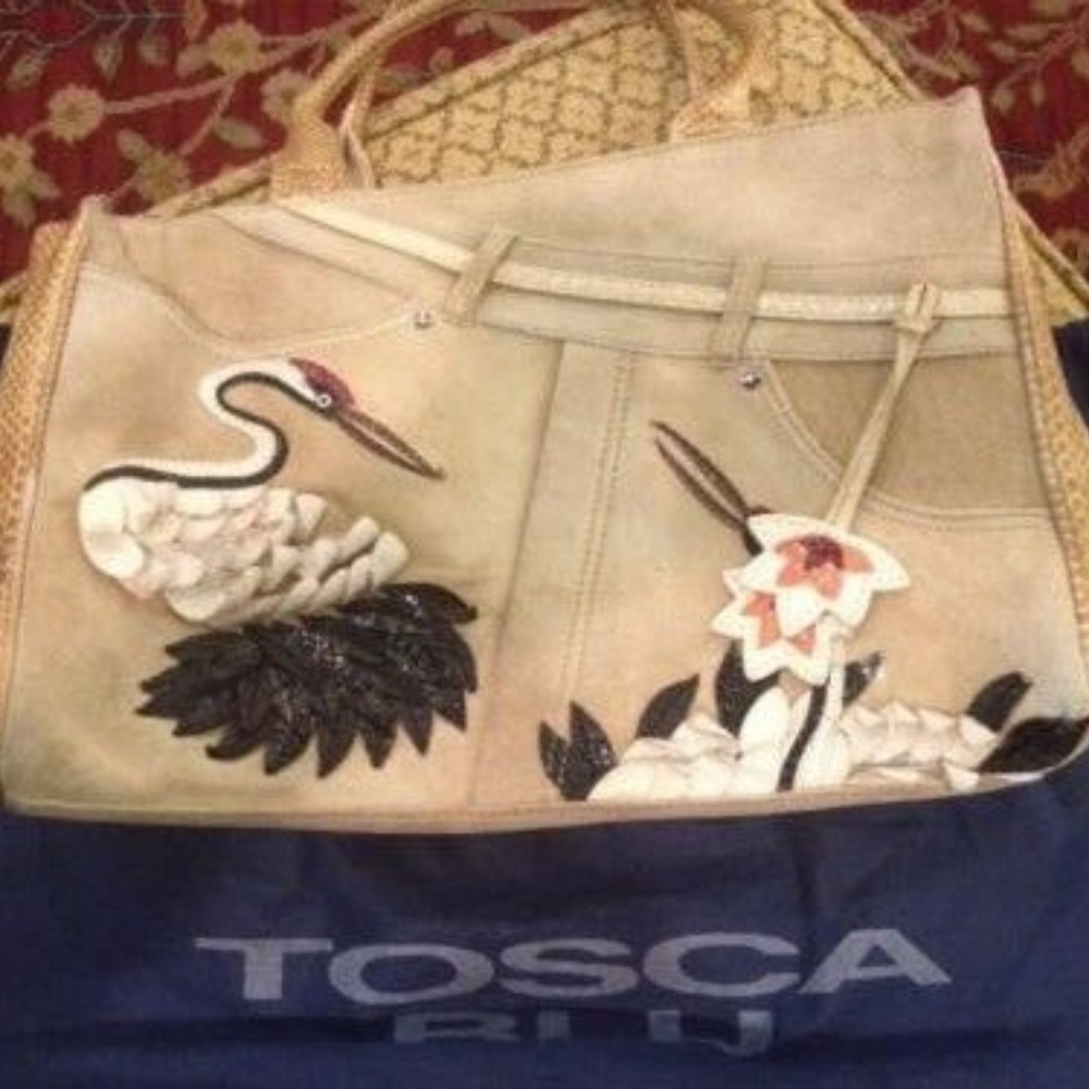 Tosca Blu  Leather and Snakeskin Pocketbook